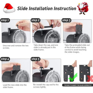 Proyector Fiesta Navideña con 12 Laminas Intercambiables